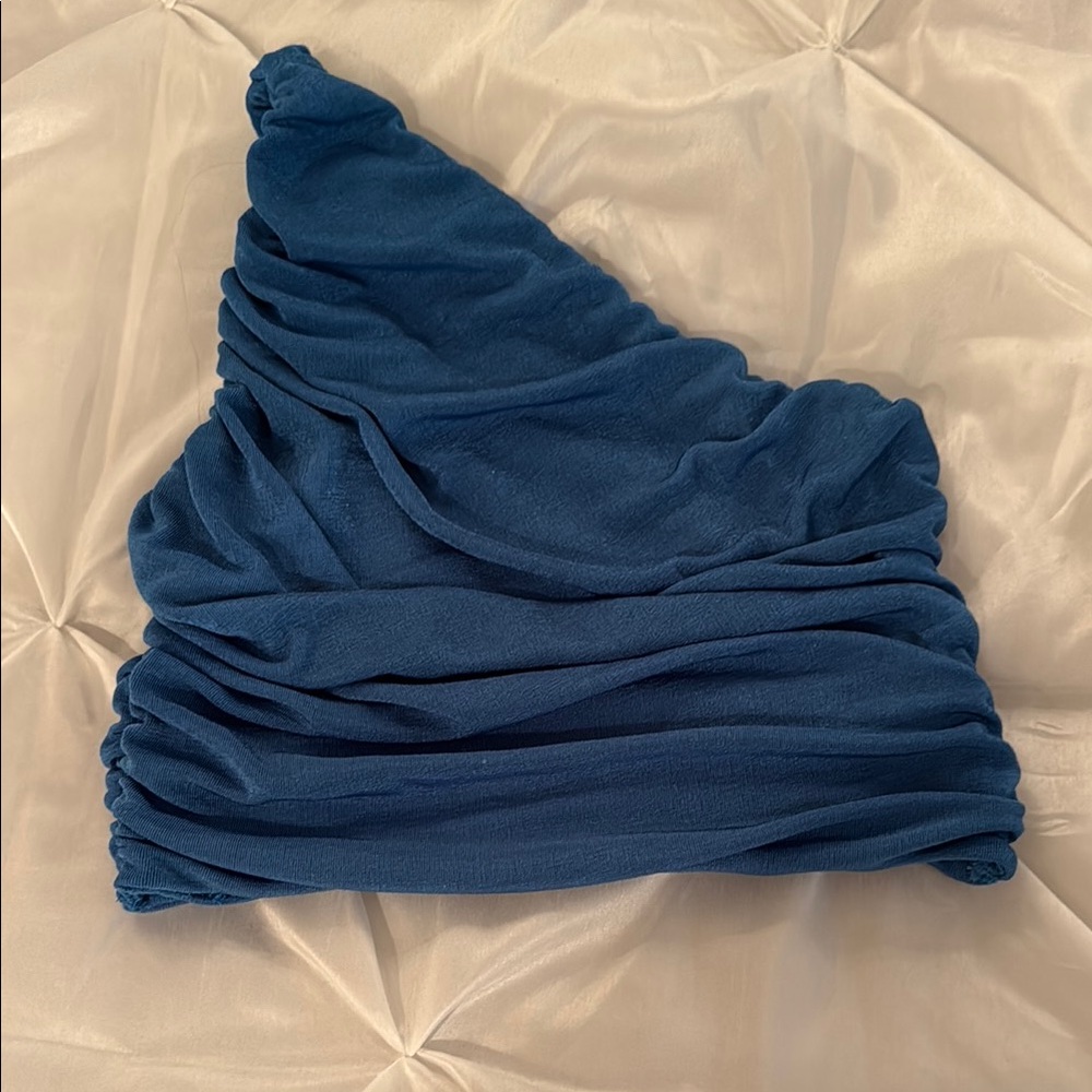 Elegant Blue Women's Crop Top